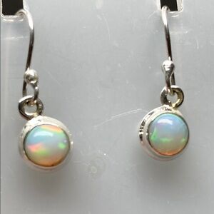 Ethiopian Opal Earrings in Solid Sterling Silver 925